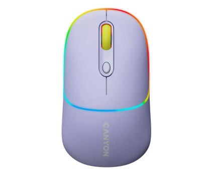 Myszka CANYON MW-22 2w1 RGB Fioletowa